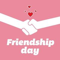 Happy Freindship day design with typography vector