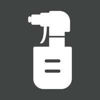 Water Spray bottle Glyph Inverted Icon vector