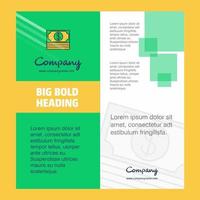 Dollar Company Brochure Title Page Design Company profile annual report presentations leaflet Vector Background