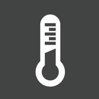 icono de glifo de temperatura invertido vector