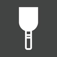 Wall Plaster tool Glyph Inverted Icon vector