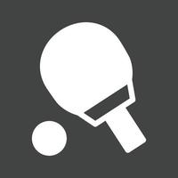 Table Tennis Glyph Inverted Icon vector