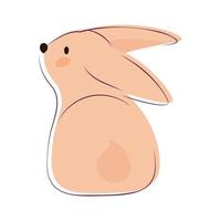 cute doodle bunny vector