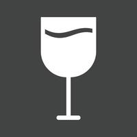 Goblet Glyph Inverted Icon vector