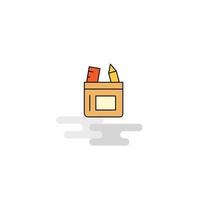 Flat Pencil box Icon Vector