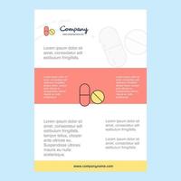 Template layout for Medicine comany profile annual report presentations leaflet Brochure Vector Background