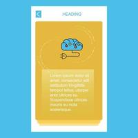 Brain circuit mobile vertical banner design design Vector