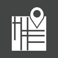Marked Destination Glyph Inverted Icon vector