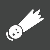 Comet Glyph Inverted Icon vector