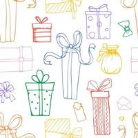 Vector pattern of various gift boxes. easily editable background. Flat design. for fabric, paper, web, uniform.