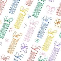 Vector pattern of various gift boxes. easily editable background. Flat design. for fabric, paper, web, uniform.