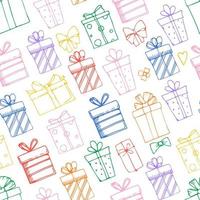 Vector pattern of various gift boxes. easily editable background. Flat design. for fabric, paper, web, uniform.