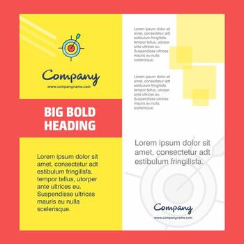 juego de dardos empresa folleto título página diseño empresa perfil informe anual presentaciones folleto vector fondo