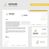 Document Business Letterhead Envelope and visiting Card Design vector template