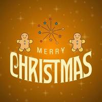 Christmas card design with elegant design and yellow background vector