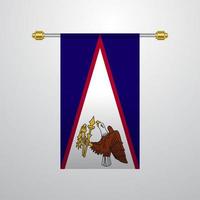 bandera colgante de samoa americana vector