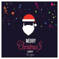 Christmas card with creative design and typography vector