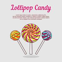 Lollipops with various flavors vector