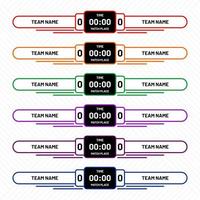 Collection of simple broadcast score with pattern background vector