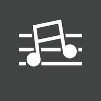 Music Glyph Inverted Icon vector