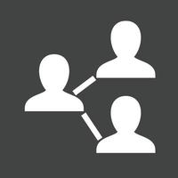 Connected Users I Glyph Inverted Icon vector
