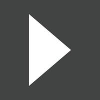 Triangle Arrow Right Glyph Inverted Icon vector