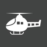 Helicopter I Glyph Inverted Icon vector