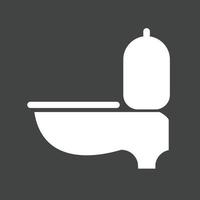 Toilet Seat Glyph Inverted Icon vector
