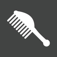 Comb I Glyph Inverted Icon vector