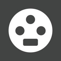 Settings Input SVideo Glyph Inverted Icon vector