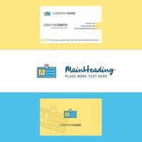 Beautiful Id card Logo and business card vertical Design Vector