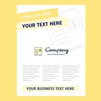 Invoice Title Page Design for Company profile annual report presentations leaflet Brochure Vector Background