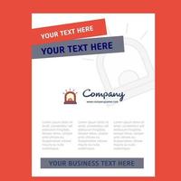 Alarm Title Page Design for Company profile annual report presentations leaflet Brochure Vector Background