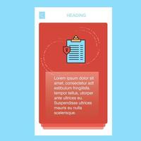 Clipboard mobile vertical banner design design Vector