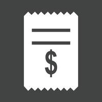 Dollar Bills Glyph Inverted Icon vector