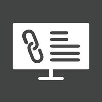 Connection History Glyph Inverted Icon vector