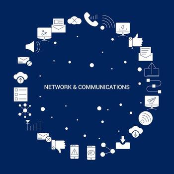 Creative Network and Communication icon Background vector