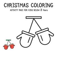 Christmas Coloring Actvity Book For Kids Below 3 Years vector