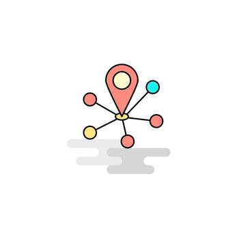 Flat Map pointer Icon Vector