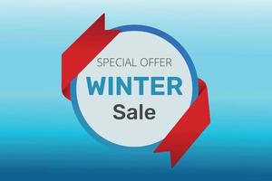 Realistic style Winter sale illustration vector