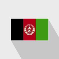 Afghanistan flag Long Shadow design vector