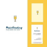 Glass Creative Logo and business card vertical Design Vector