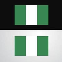 diseño de banner de bandera de nigeria vector