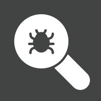 Bug Fixing Glyph Inverted Icon vector