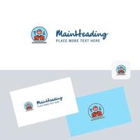 Avatar vector logotype with business card template Elegant corporate identity Vector