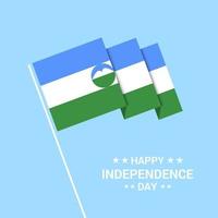 Kabardino Balkaria Independence day typographic design with flag vector