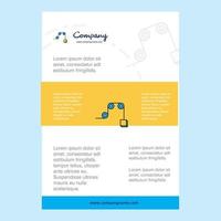 Template layout for Pulley comany profile annual report presentations leaflet Brochure Vector Background