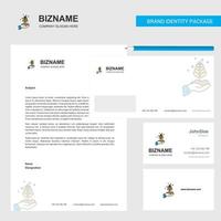 Plant Business Letterhead Envelope and visiting Card Design vector template