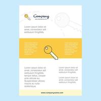 Template layout for Key comany profile annual report presentations leaflet Brochure Vector Background