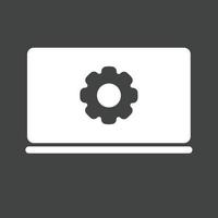 Settings Glyph Inverted Icon vector